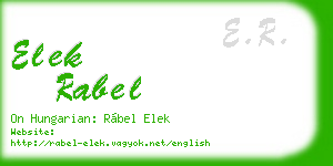 elek rabel business card