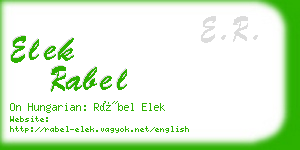 elek rabel business card